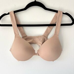 Spanx Bra-Llelujah Nude Tan Front Clasp Padded Wired T-shirt Bra 36A